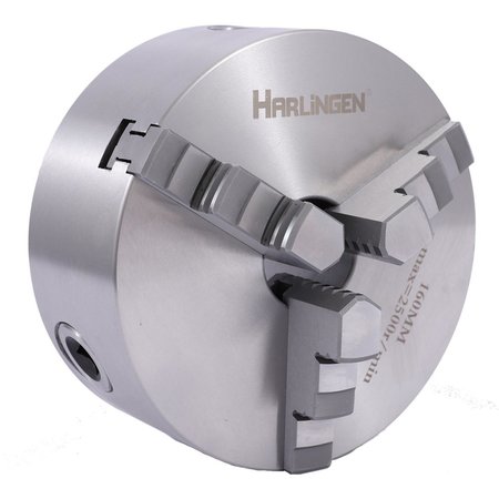 H & H INDUSTRIAL PRODUCTS Harlingen 6" 3-Jaw Lathe Chuck Plain Back 9712-1108